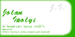 jolan ipolyi business card